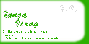 hanga virag business card